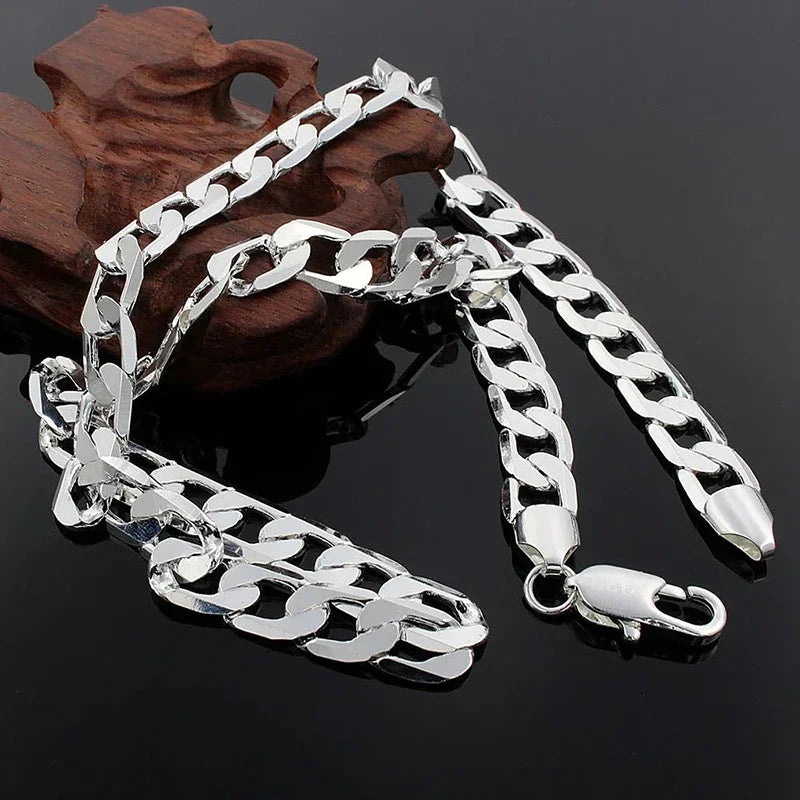 Crowned Sterling Silver Chain Necklace