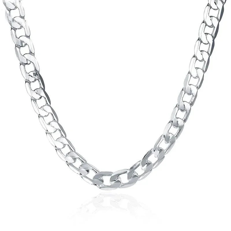 Crowned Sterling Silver Chain Necklace