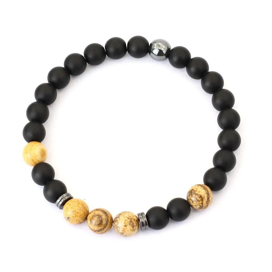 Handmade Onyx & Tiger Eye Bracelet