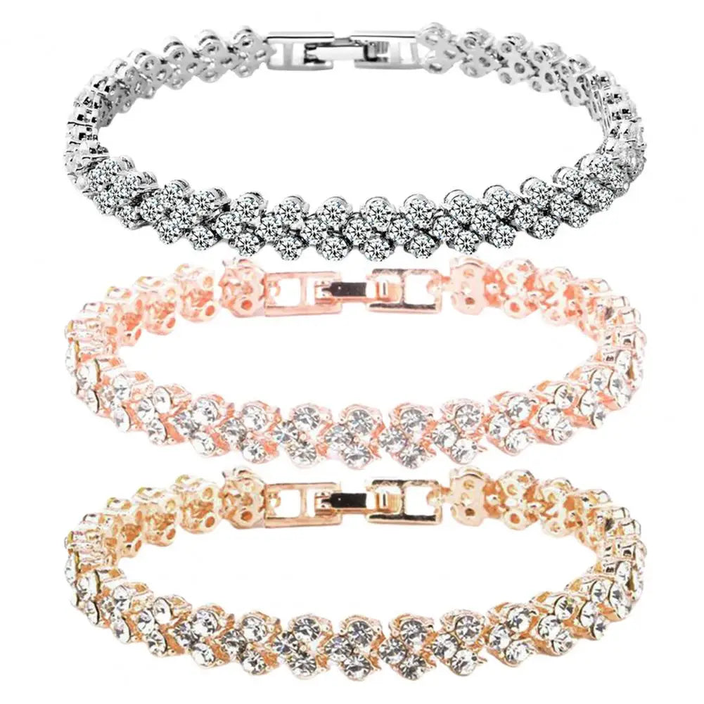 Crowned Elegance Women’s Rhinestone Bracelet