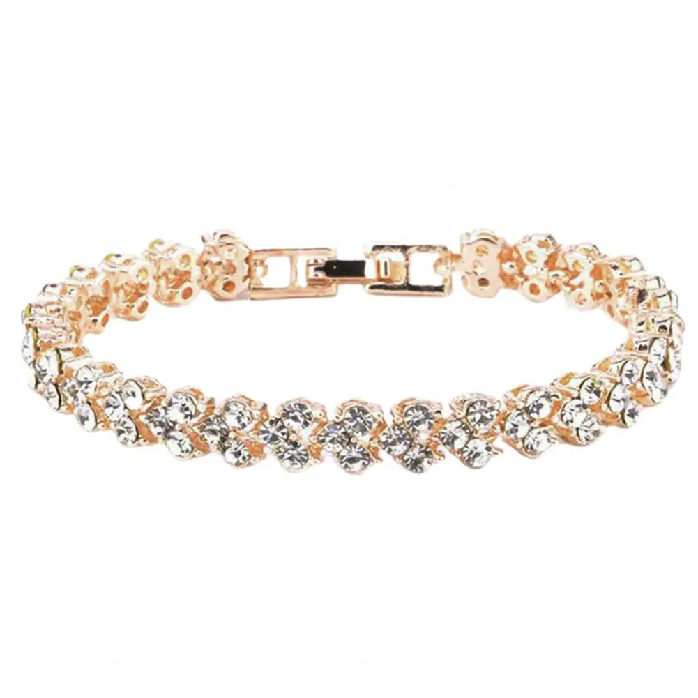 Crowned Elegance Women’s Rhinestone Bracelet