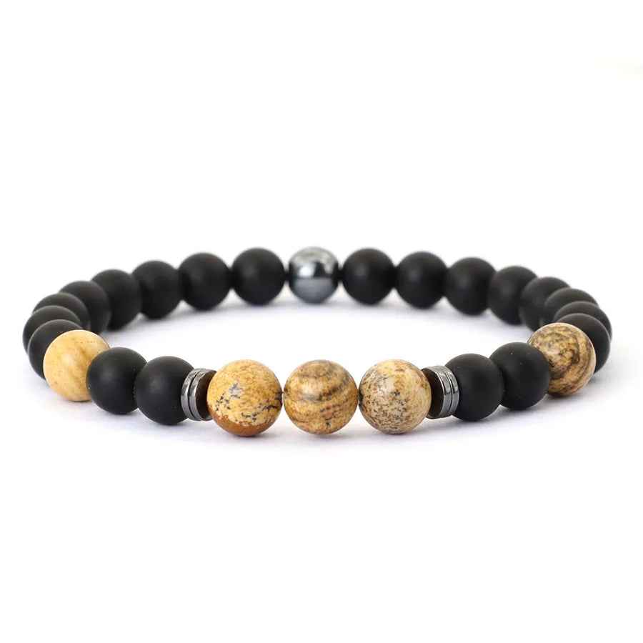 Handmade Onyx & Tiger Eye Bracelet