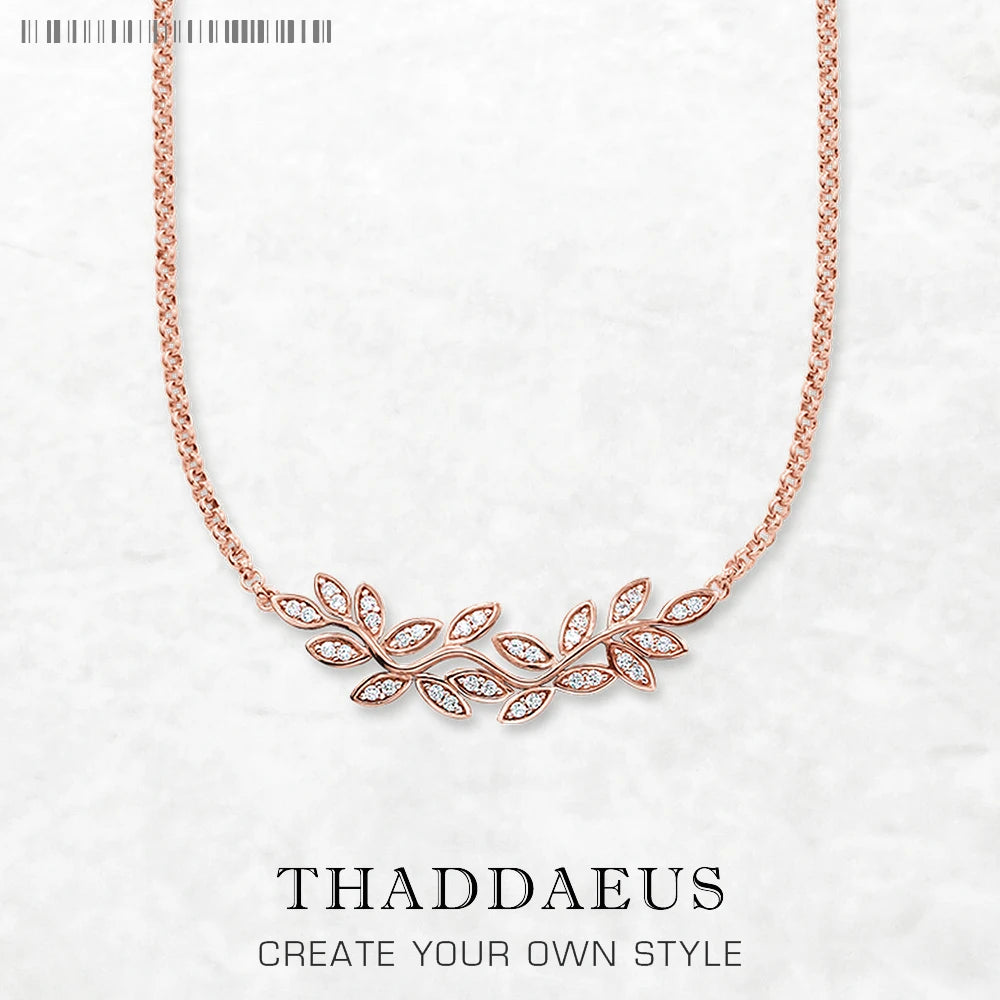Crowned Silver Leaf Necklace