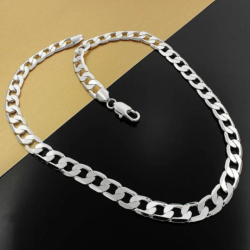 Crowned Sterling Silver Chain Necklace