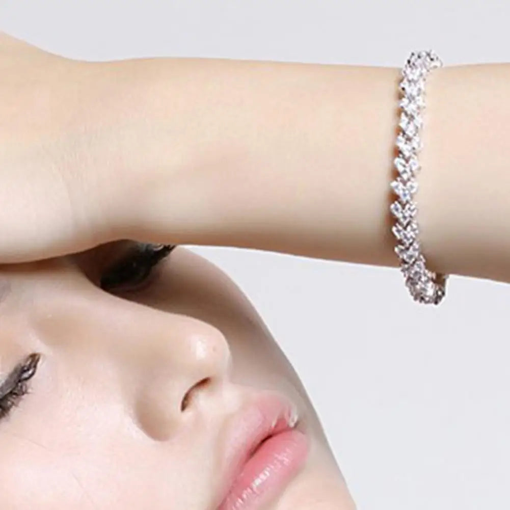 Crowned Elegance Women’s Rhinestone Bracelet