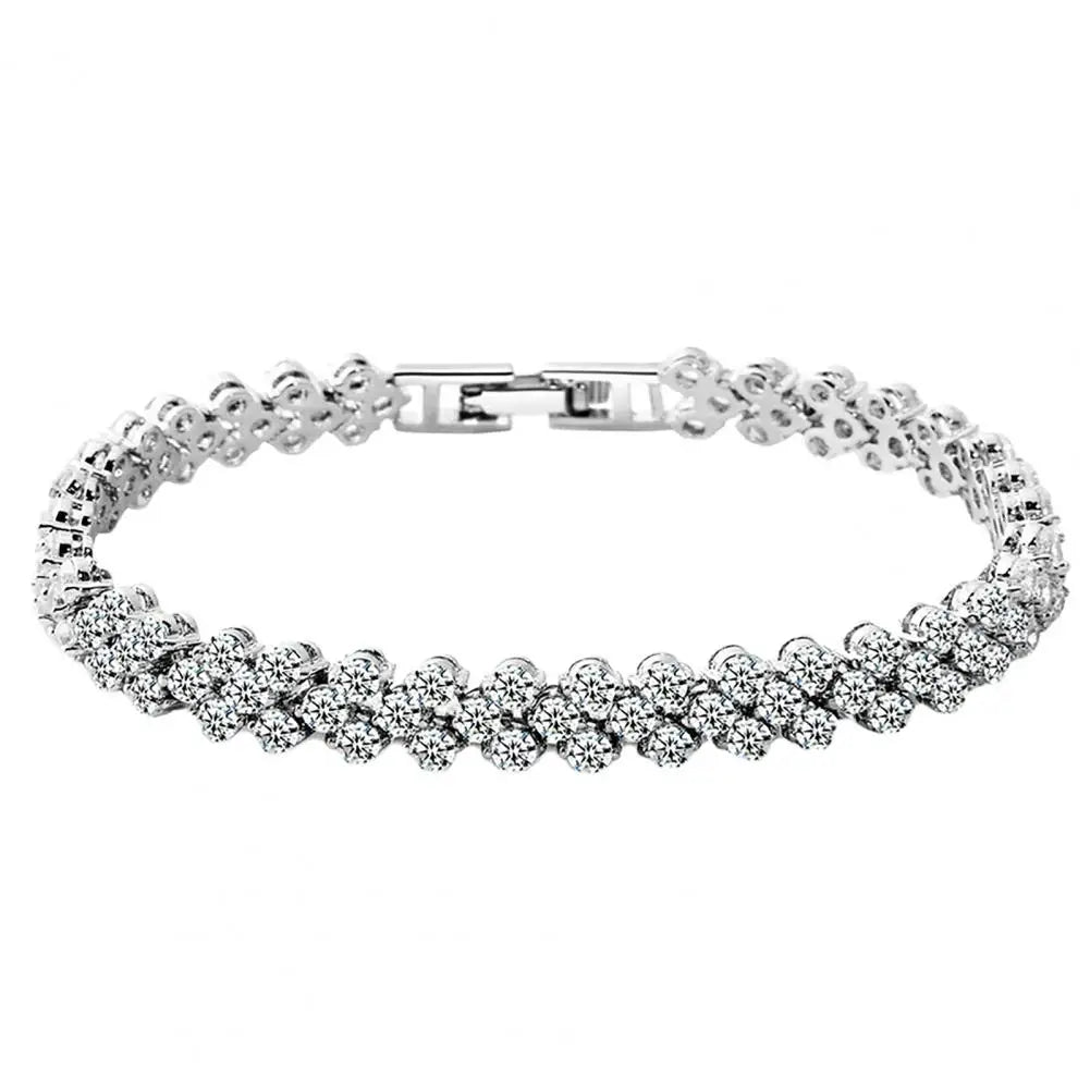 Crowned Elegance Women’s Rhinestone Bracelet