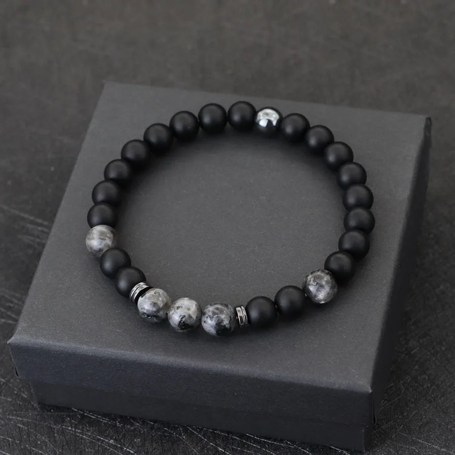 Handmade Onyx & Tiger Eye Bracelet