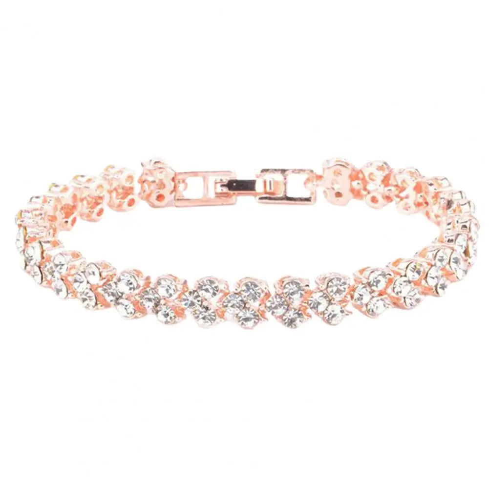 Crowned Elegance Women’s Rhinestone Bracelet