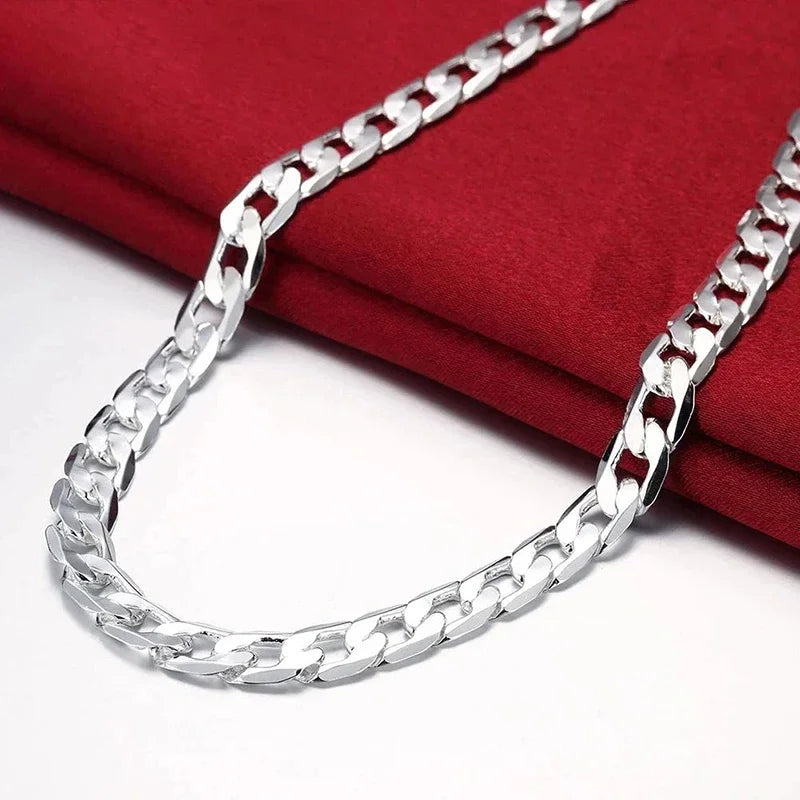 Crowned Sterling Silver Chain Necklace