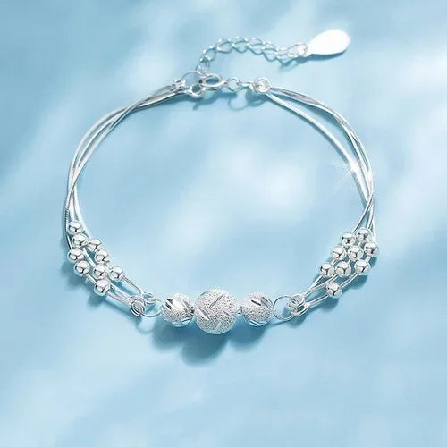 Luxury 925 Sterling Silver Heart Zircon Bracelet