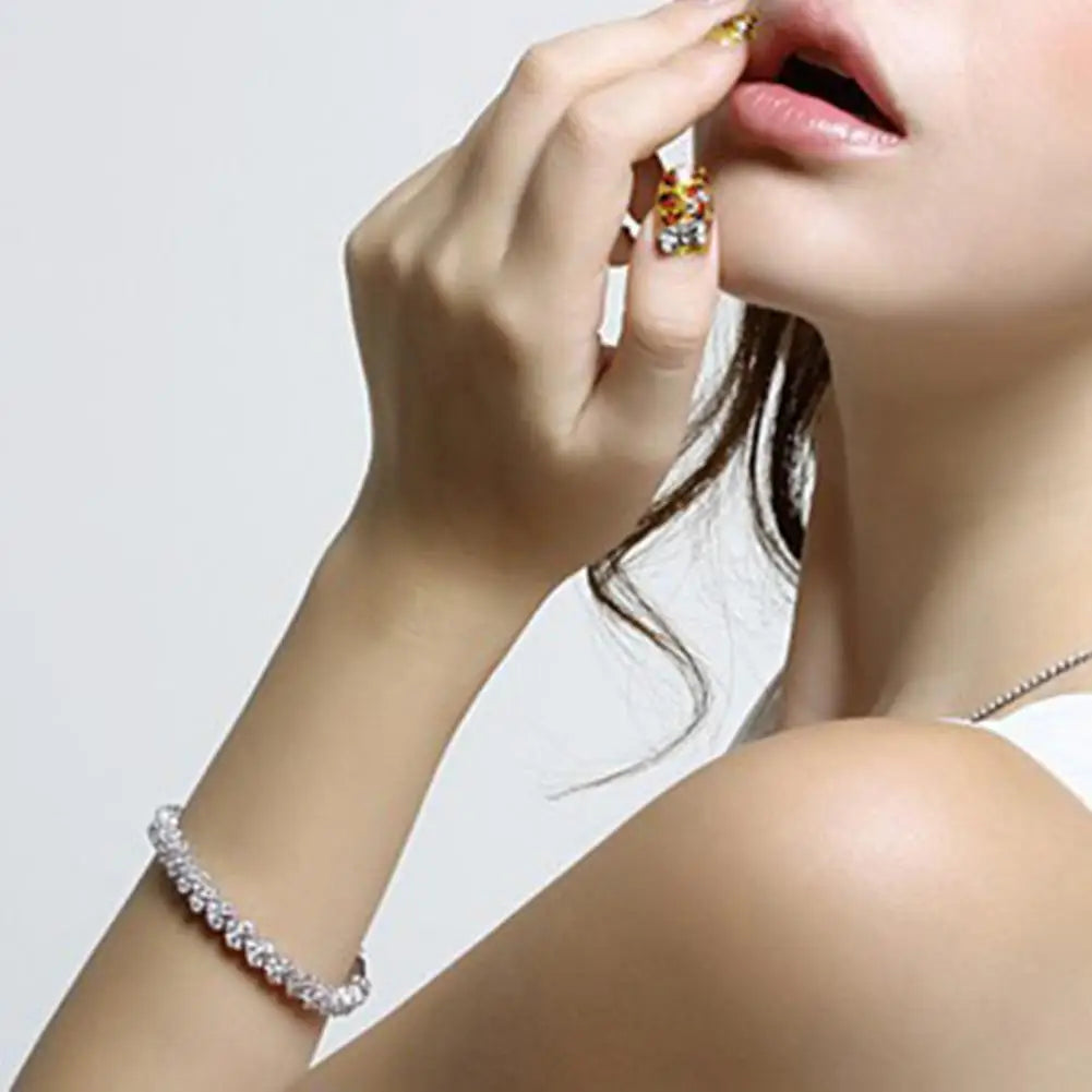 Crowned Elegance Women’s Rhinestone Bracelet