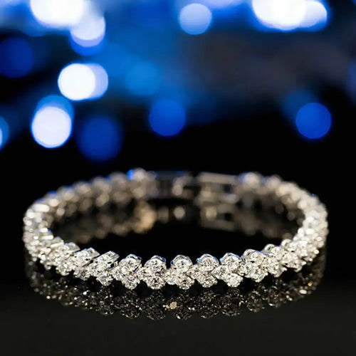 Crowned Elegance Women’s Rhinestone Bracelet